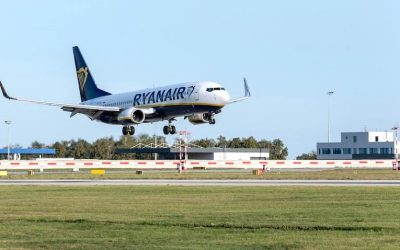 Avion Ryanair dans un aéroport en Tunisie